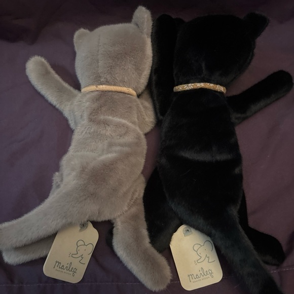 Maileg bundle of 2 SLEEPING KITTENS black & grey NWT - Picture 13 of 14